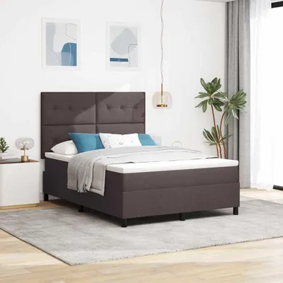Produktbild von Maison Exclusive - Boxspringbett mit Kopfteil Dunkelbraun 160 x 200 cm Stoff