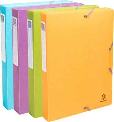 Produktbild von Exacompta 8x Archivbox A4 Rücken 40mm RC-Kunststoff Pop'N Co sortiert - 59990E