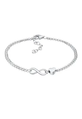 Produktbild von Elli Armband Herz Liebe Unendlichkeit Infinity 925 Silber Silber
