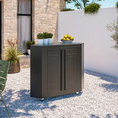 Image de Meuble d'angle pour cuisine extérieure - Oviala Memphis