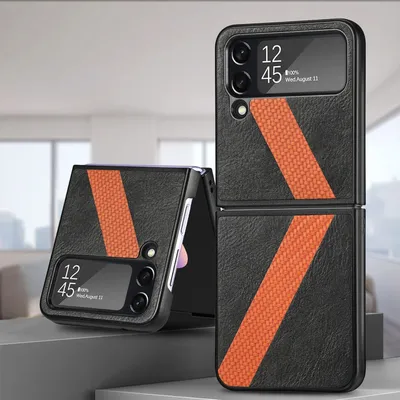 Image de Étui pour Samsung Galaxy Z Flip4 5G en similicuir / motif L - Neuf