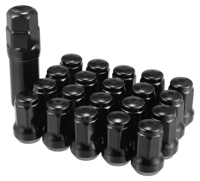 Produktbild von Elzusha - Radmuttern M12x1,25, Schwarz - 21 Stück - Verschleißfestes Eisen - Einfache Installation - Diebstahlsicherung - 20x32mm - Radmuttern