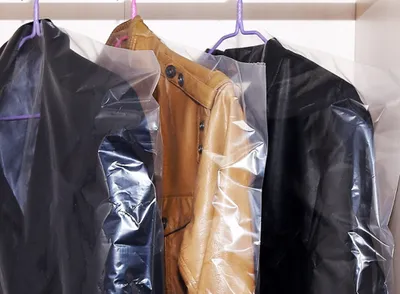 Image de pack de 15 housses de protection pour vêtements Transparent | Protecteur de manteau transparent | Film pour vêtements de taille [60x90cm] - 15 pièces de sac à vêtements | Housses de protection pour vêtements | Housse de protection contre la poussière Sac à vêtements