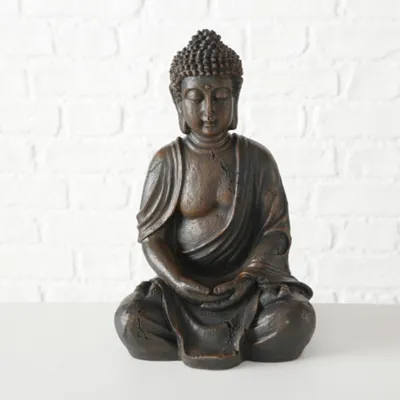 Produktbild von Boltze Home Gartenbild Buddha H30cm Polyresin Brown