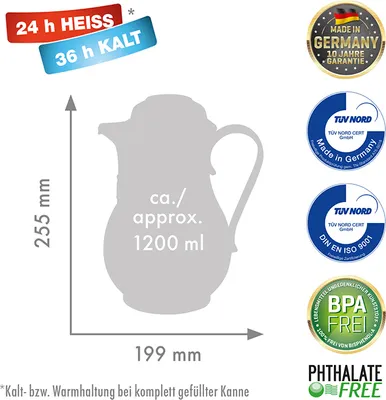 Image de ROTPUNKT Verseuse isolante 830 1,2 l black cherry