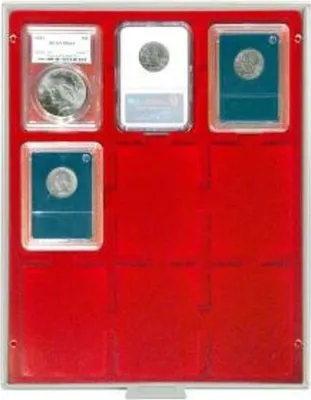 Produktbild von Lindner 2219E Velourseinlage rot 2219E (63x85 mm)