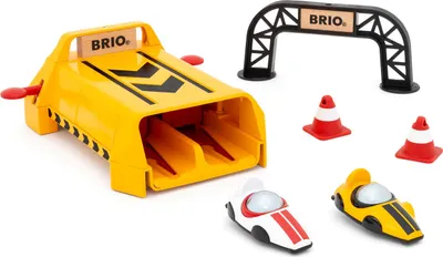 Produktbild von BRIO Roll Racing Starter Set mit 2 Rennautos – Standalone oder Erweiterung für Rennbahn