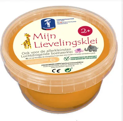 Produktbild von Feuchtmann Knete orange 500g - lufttrocknende Kinderknete allergenfrei