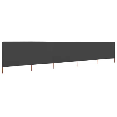 Image de vidaXL Tissu brise-vent 5 pièces 600 x 80 cm Anthracite