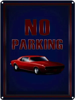 Produktbild von vianmo Blechschild 40x30 cm Auto No Parking