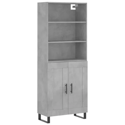 Immagine prodotto di Credenza Grigio Cemento 69,5x34x180 cm in Legno Multistrato