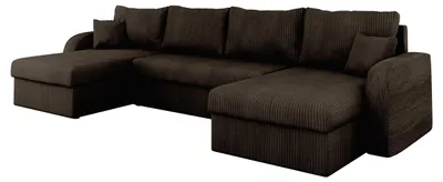 Produktbild von MIRJAN24 Ecksofa Kris U Cord, Stilvoll Eckcouch mit Bettkasten und Schlaffunktion, U-Form Schlafsofa (Farbe: Poso 06)