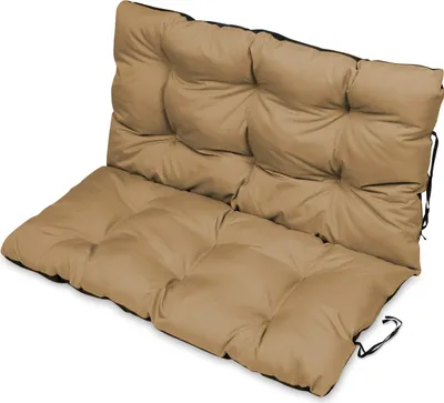 Produktbild von Sitzkissen Bankkissen Bankauflage für Gartenbank - 120x50 cm und Rückenlehne 120x60 cm - Outdoor und Indoor - beige