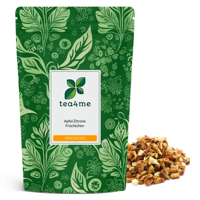 Produktbild von tea4me Apfel-Zitrone-Früchtchen Früchtetee mit Zitrone-Apfel-Geschmack