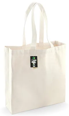 Produktbild von Westford Mill Baumwoll-Einkaufstasche, 21 Liter FK980 (Einheitsgröße) (Natur)