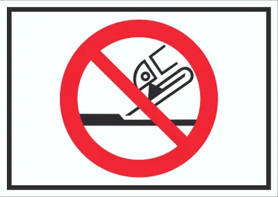 Produktbild von Nicht zulässig für Seitenschleifen Symbol Schild A4 (210x297mm)