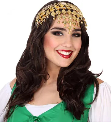 Produktbild von Orientalisches Haarband Schmuck für Damen Accessoire Fasching gold -