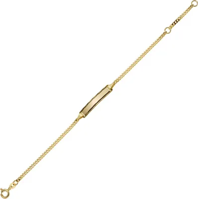 Produktbild von Identbändchen Armband Armschmuck 585 Gelbgold 16cm für Kinder Goldarmband