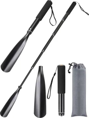 Produktbild von Famanu Schuhanzieher teleskopisch - 41-97 cm - Kunststoff - Metallgriff - Schwarz - Groß