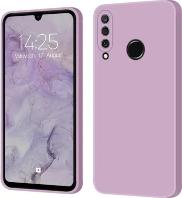 Produktbild von Hülle für Huawei P30 Lite Case Cover Bumper Silikon Softgrip Schutzhülle Farbe: Lila