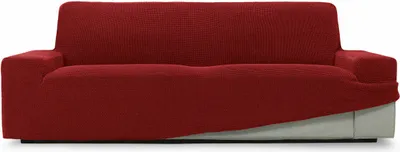 Produktbild von SOFASKINS® Super Stretch Sofabezug, Sofabezug de 4-Sitzer, Atmungsaktiv, Komfortabel und Langlebig, Einfach de zu installieren, Maße (230-270 cm), Farbe Rot
