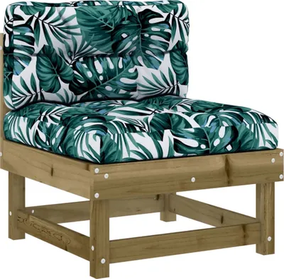 Produktbild von Mittelsofa mit Kissen Kiefernholz Imprägniert