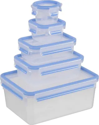Produktbild von Emsa Food Clip&Close 508568 5er Set transparent/blau