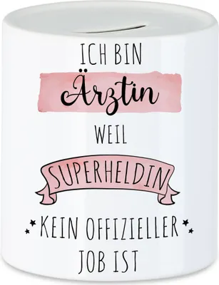 Produktbild von Ich Bin Ärztin Weil Superheldin Kein Anerkannter Job Ist Spardose  Geschenk Danke Sagen
