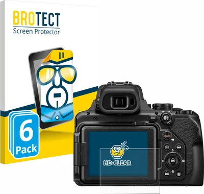 Produktbild von 6x Für Nikon Coolpix P1100 Schutzfolie BROTECT Displayschutz Display Schutz Folie Klar Transparent