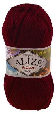 100g Strickgarn ALIZE BURCUM, 100% Polyacry, bordeaux