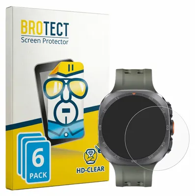 Produktbild von 6x Für Samsung Galaxy Watch Ultra 2 (47 mm) Schutzfolie BROTECT Displayschutz Display Schutz Folie Klar Transparent