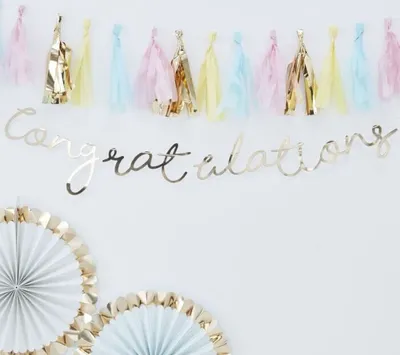 Produktbild von Hooray Congratulations Girlande 1,5m