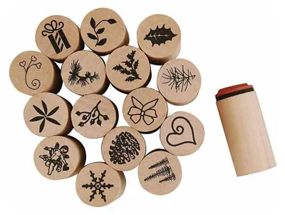 Image de Deco Art Stempels Kerst, 15dlg.