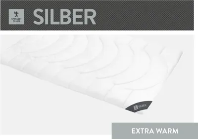 Produktbild von Spessarttraum Faserdecke Silber Füllung: 100% Polyester Bezug: 100% Baumwolle Größe 135 x 200  cm Wärmeklasse extrawarm