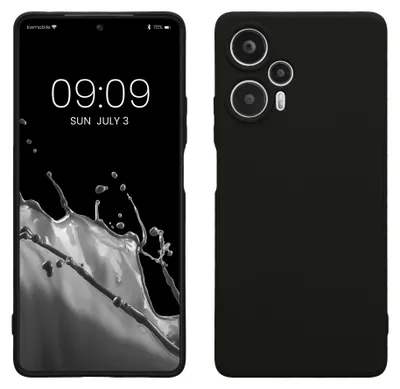 Produktbild von kwmobile Slim Case kompatibel mit Xiaomi Poco F5 5G Hülle - Handyhülle aus Silikon in Schwarz
