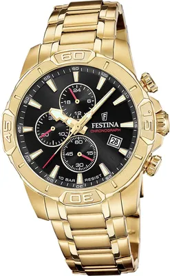 Obrázok produktu pre Pánske hodinky Festina Timeless Chronograph náramkové hodinky z nehrdzavejúcej ocele zlaté D2UF20705/4