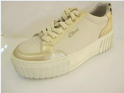 Zdjęcie produktu dla s.Oliver sportowe sznurowane buty w kolorze beżowym, rozmiar 42