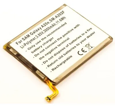 Produktbild von Akku für Samsung A202F Li-Pol 3,85 Volt 2550 mAh silberfarben