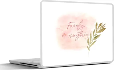 Produktbild von MuchoWow® Laptop Aufkleber Sticker Cover Familie ist alles - Zitate - Sprichwörter 25x18 cm - Laptop-Deko