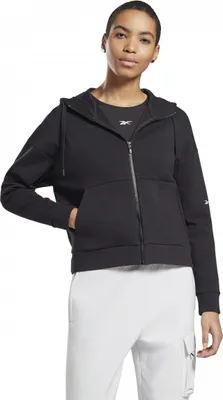 Produktbild von Damen-Sweatshirt Reebok TS DREAMBLEND Baumwolle FZ S Schwarz