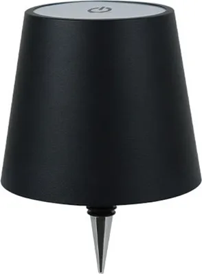 Produktbild von LED Tischlampe Flaschenaufsatz USB-C dimmbar 3-fach Lichtfarbe Aluminium Schwarz