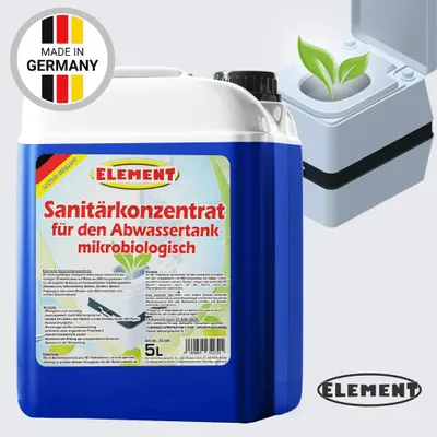 Produktbild von Sanitärflüssigkeit I 5 Liter I Sanitärkonzentrat I Campingtoilette Abwassertank WC I Sanitärflüssigkeit für Abwassertank der Campingtoilette