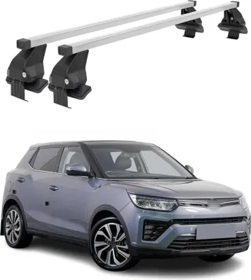 Produktbild von Menabo Dachträger Grundträger für Ssangyong Tivoli 2015-2023 Stahl Grau 2tlg