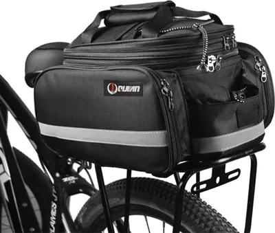Produktbild von Fahrrad-Ruecksitztasche, erweiterbar, MTB, Gepaecktraegertasche, Fahrradgepaecktraeger, Kofferraumtasche mit Regenschutz