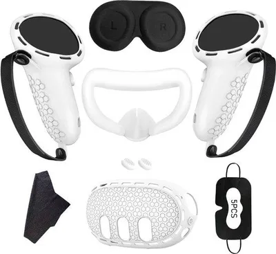 Produktbild von Silikonenschutzfolie für Quest3, Handheld-Schutzfolie, VR-Accessoire, Sonnenbrand-Schutz, weiß