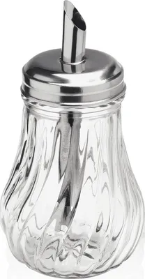 Produktbild von 42x Zuckerspender 14 cm Edelstahl Glas Zuckerstreuer 210 ml