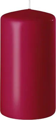 Produktbild von Stumpenkerze Kerze 130x70mm selbstverlöschend sichere Kerze Tischkerze Dekokerze, Farbe:karminrot