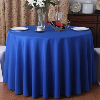 Obrázok produktu pre Okrúhla obrus, tmavomodrá, 160 cm, polyester