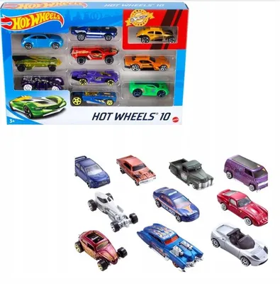 Produktbild von Hot Wheels Set 10 Fahrzeuge Spielzeugautos Sammelautos
