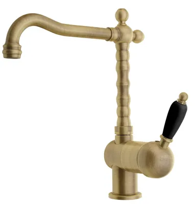 Produktbild von Sapho KIRKÉ BLACK Küchenarmatur, schwarzer Hebel, Bronze